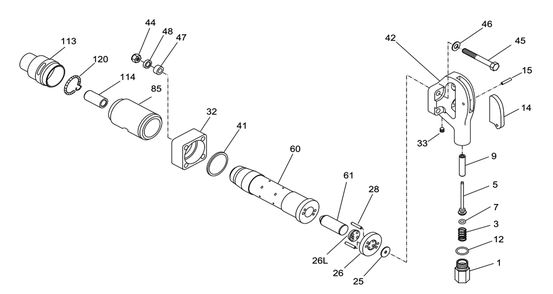 Part Location Diagram of 6155770910 Chicago Pneumatic Bushing-Hex Shank
